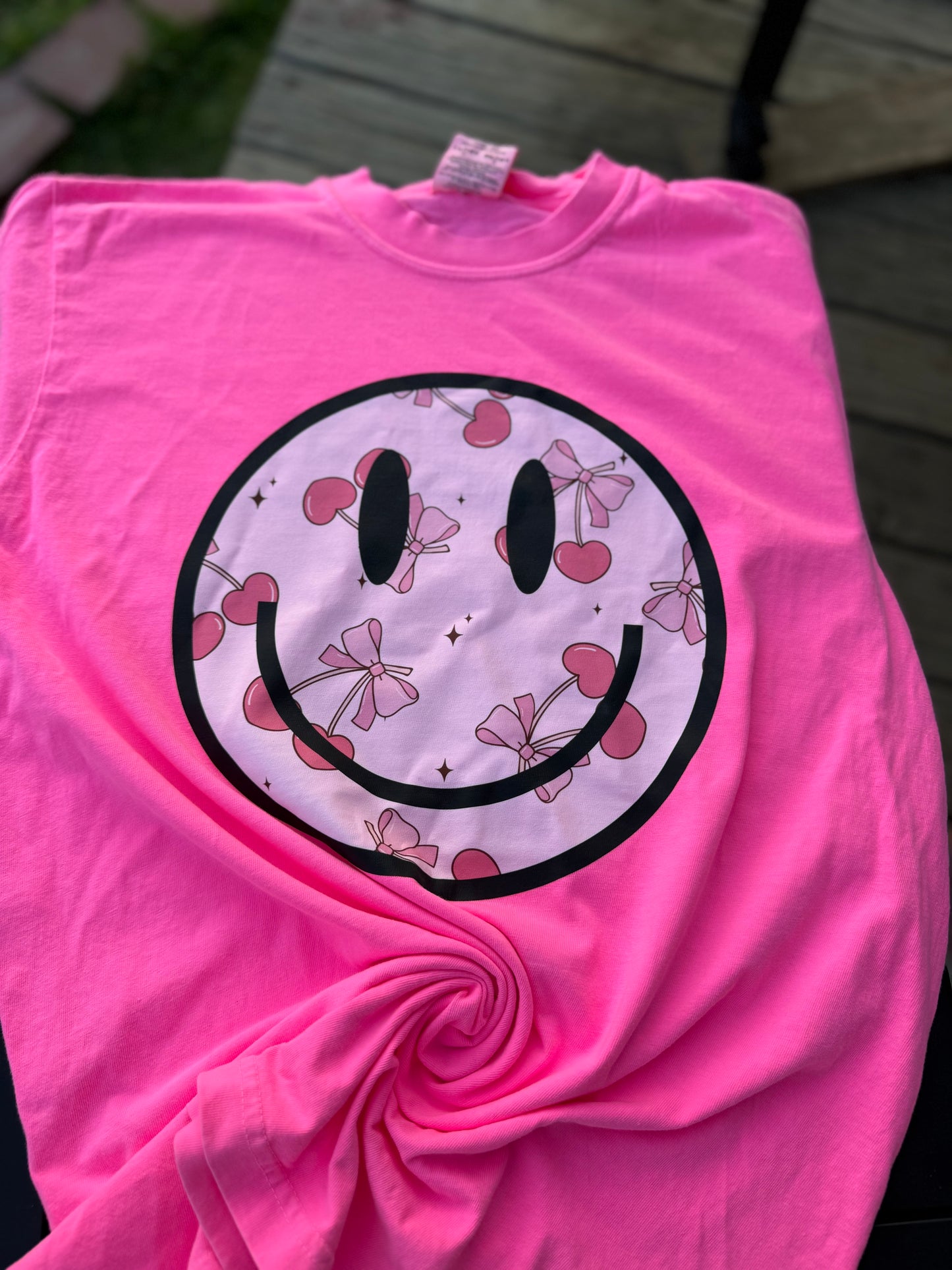 Cherry Smiley tee