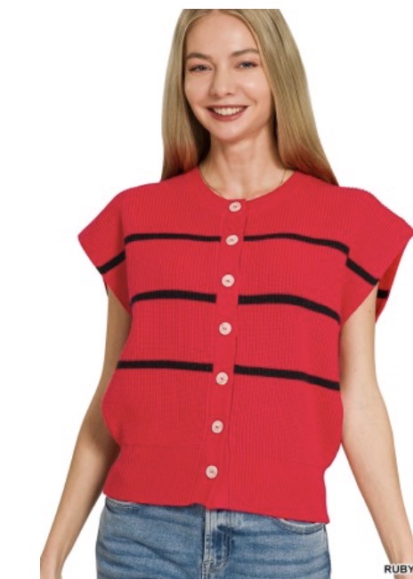 Ruby Striped Sweater Vest