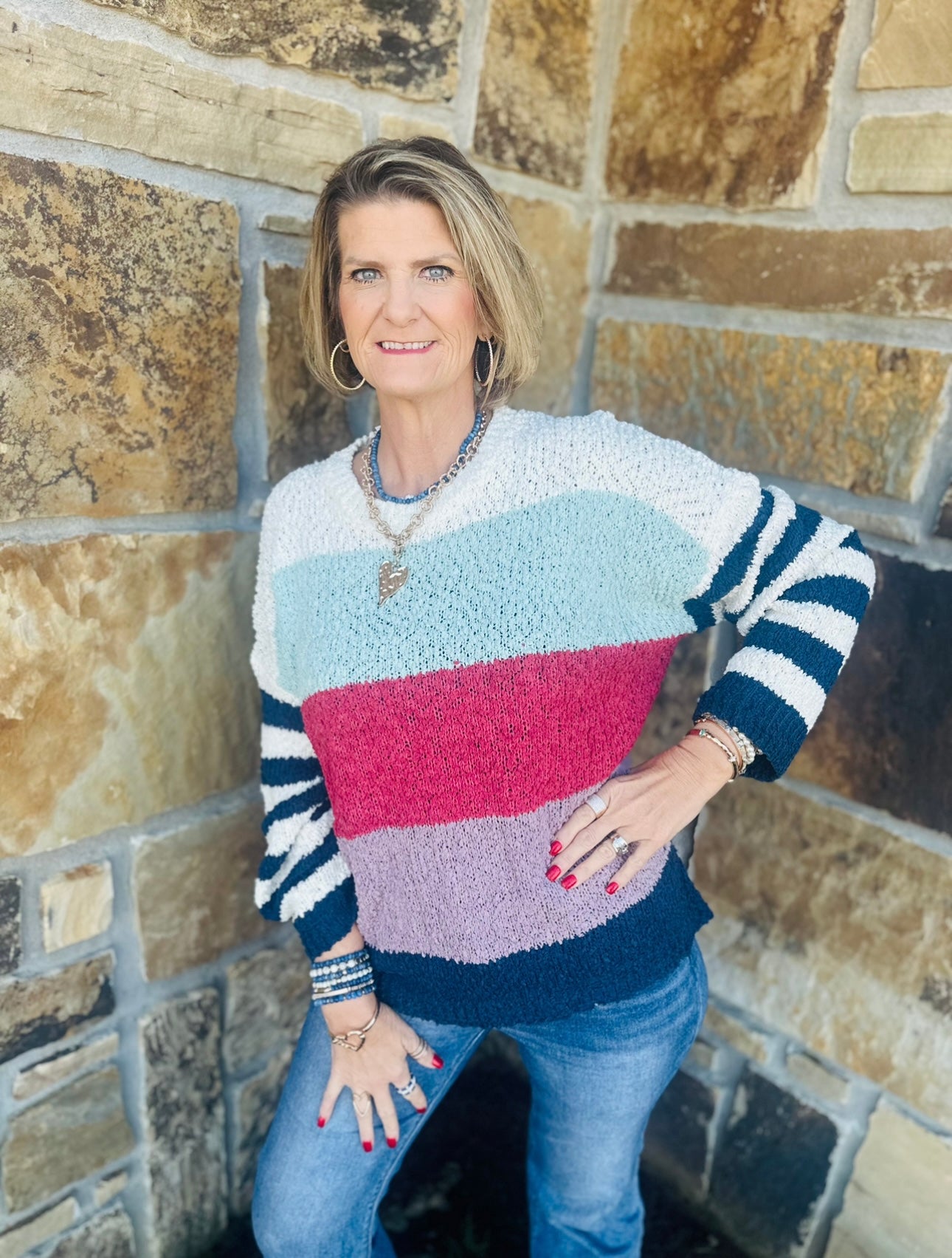 Stripe patter sweater