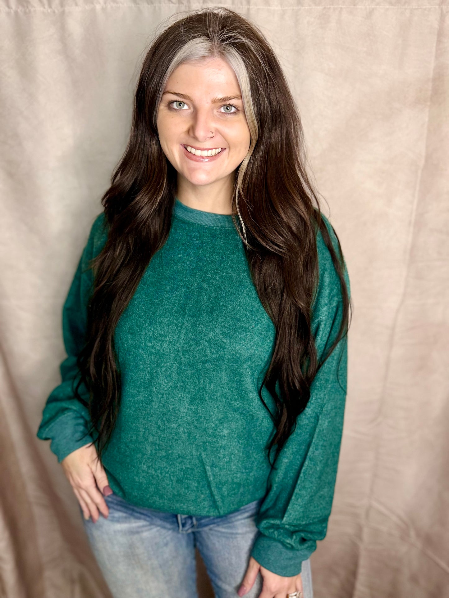 Green Inside Out Oversized Sweatshirt