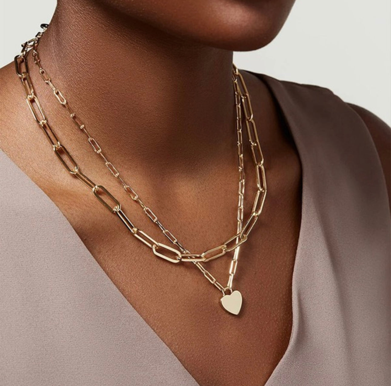 18k Stainless Steel Layered Necklace