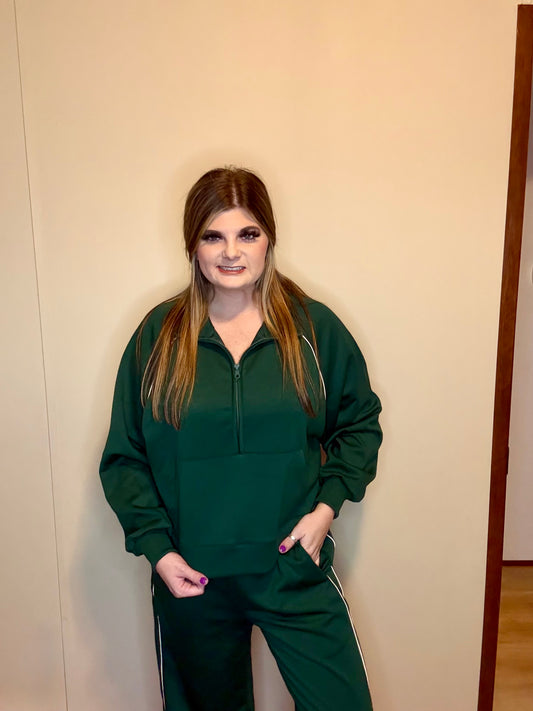 Green Half Zip Pullover
