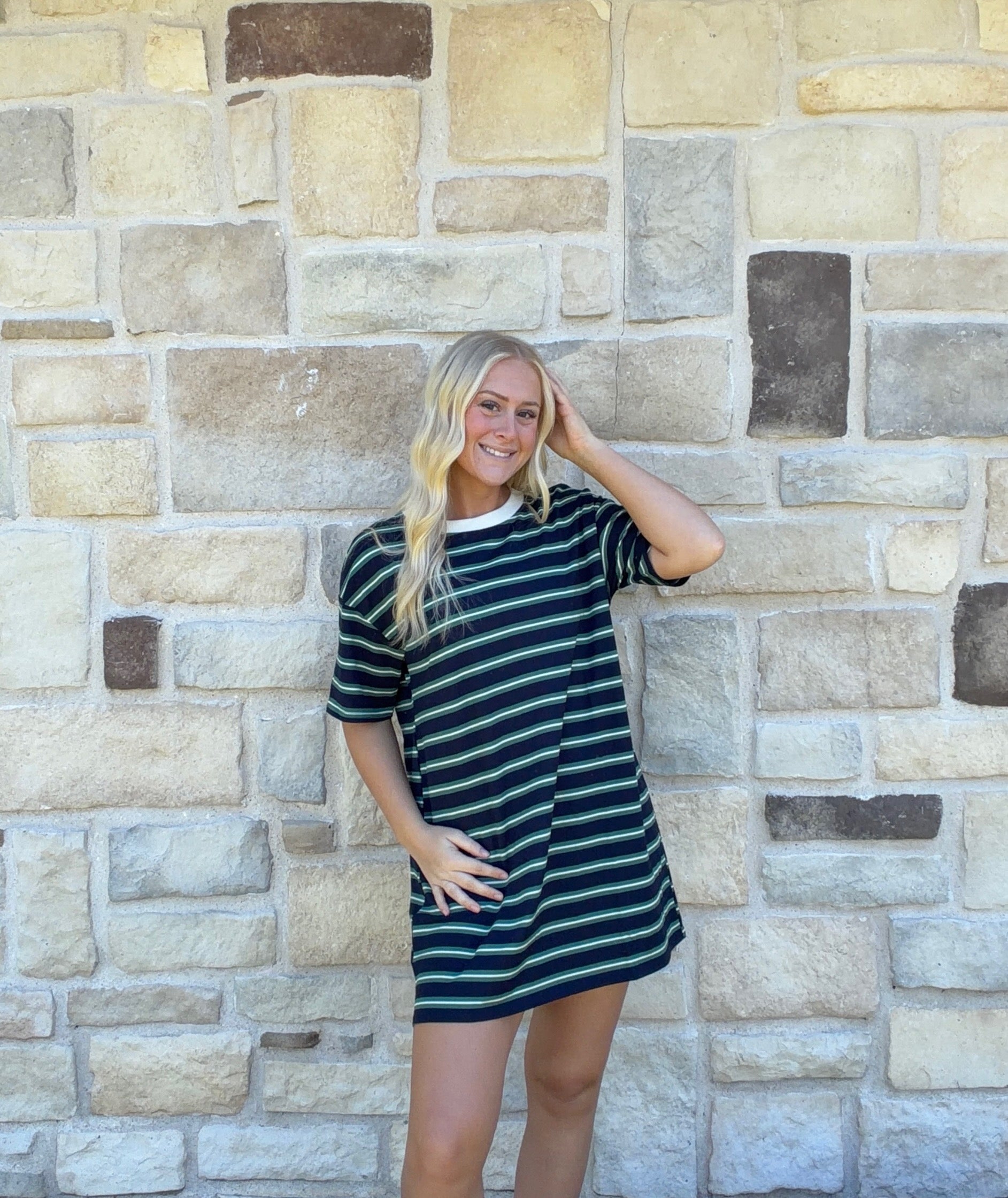 navy stripe t shirt dress Hatley Midi Tee Shirt Dress XS
