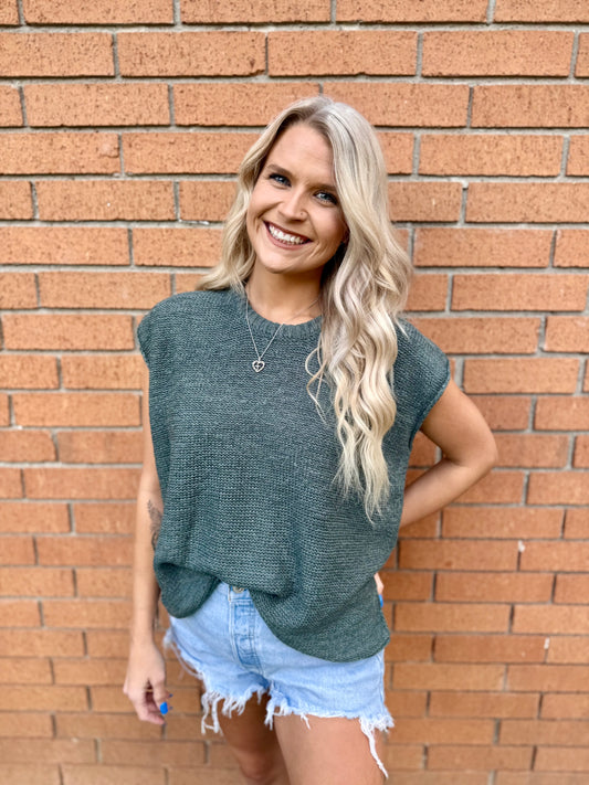 Ash Jade Oversized Sweater Vest