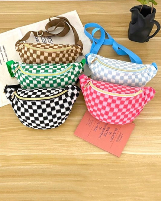 Checkered sling bag