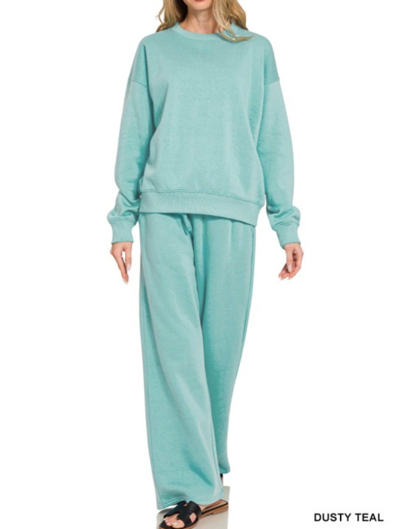 Dusty Teal Sweat Set