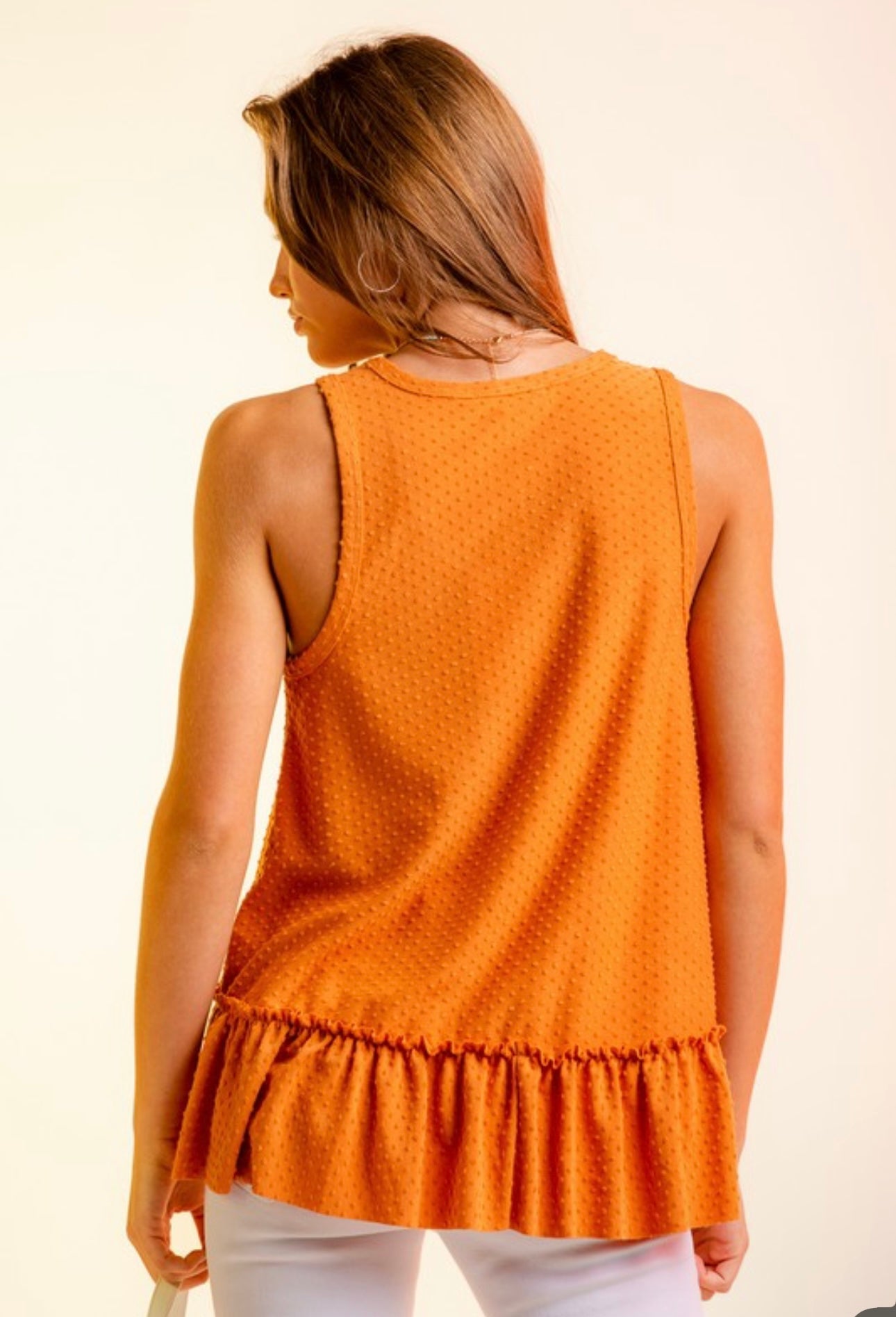 Orange dotted tank