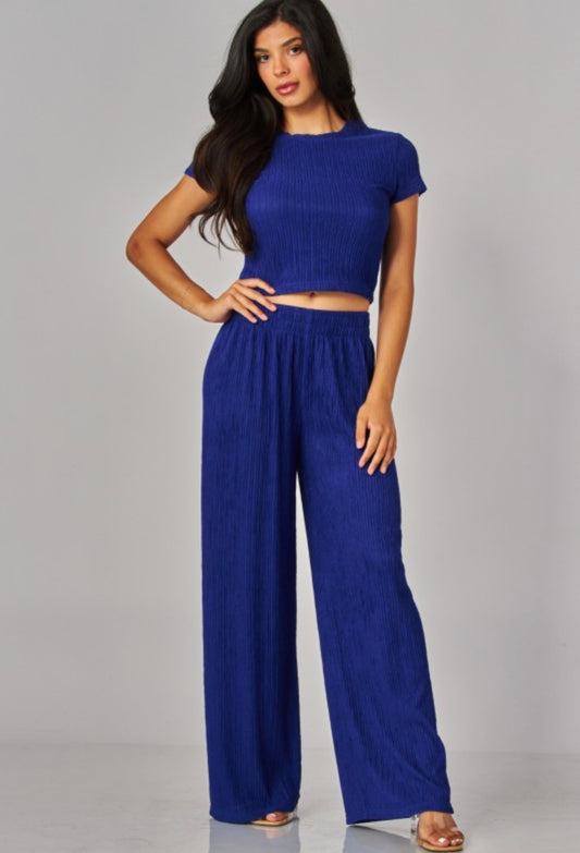 Blue Tanzanite Crinkle Set