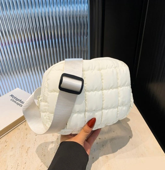 Off white Puffer Quilted Fanny pack