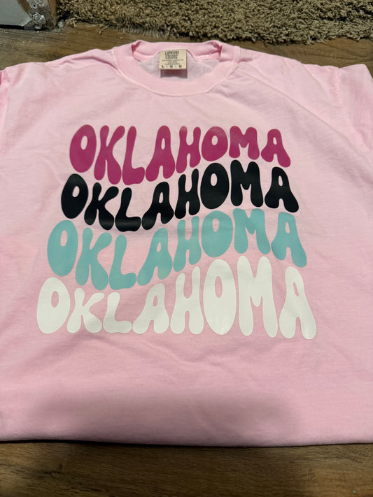 Oklahoma Stacked tee