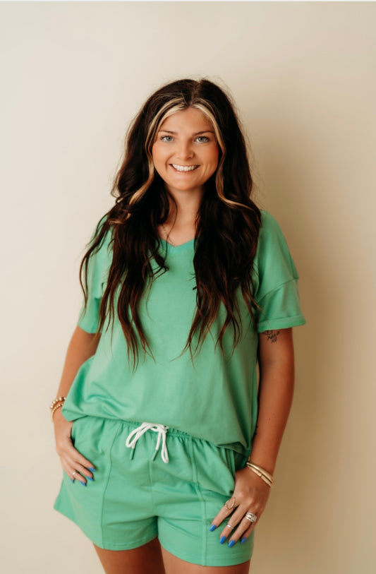 Mint Green Tee & Short set