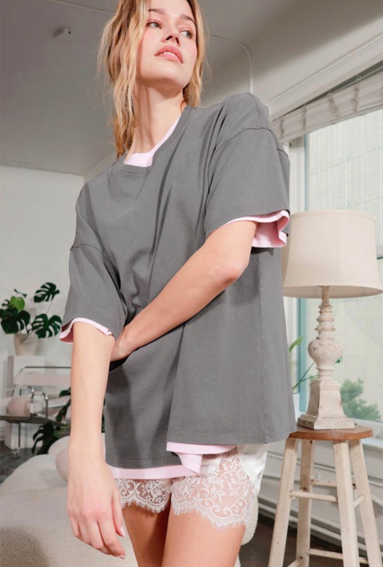 Charcoal Washed Top