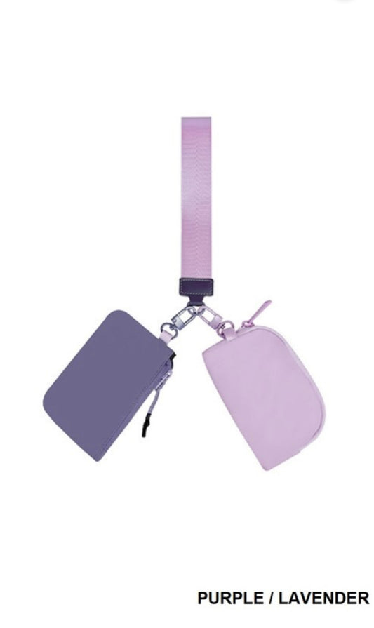 Purple/Lavender wristlet keychain wallet