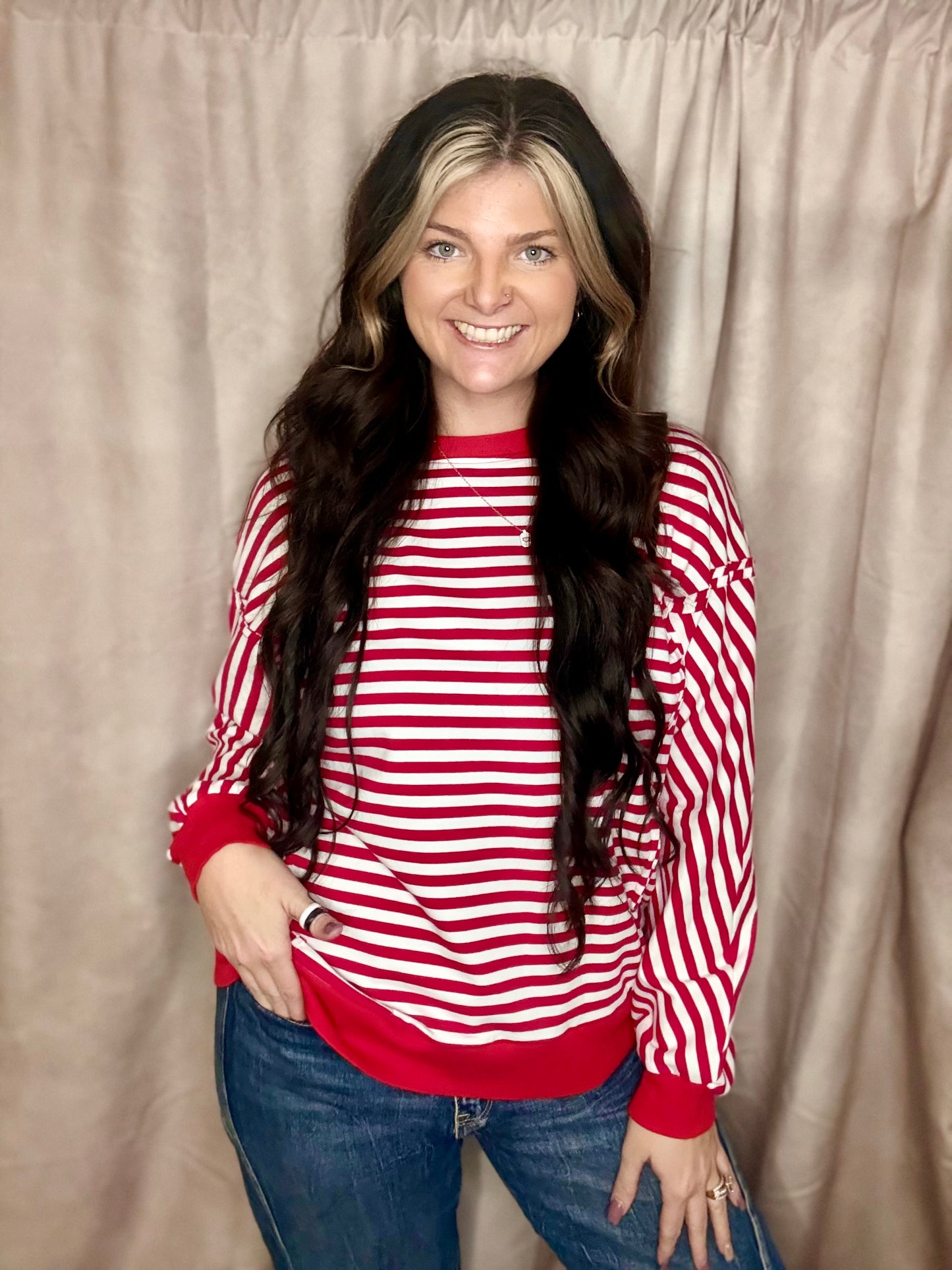 Red Stripe Long Sleeve