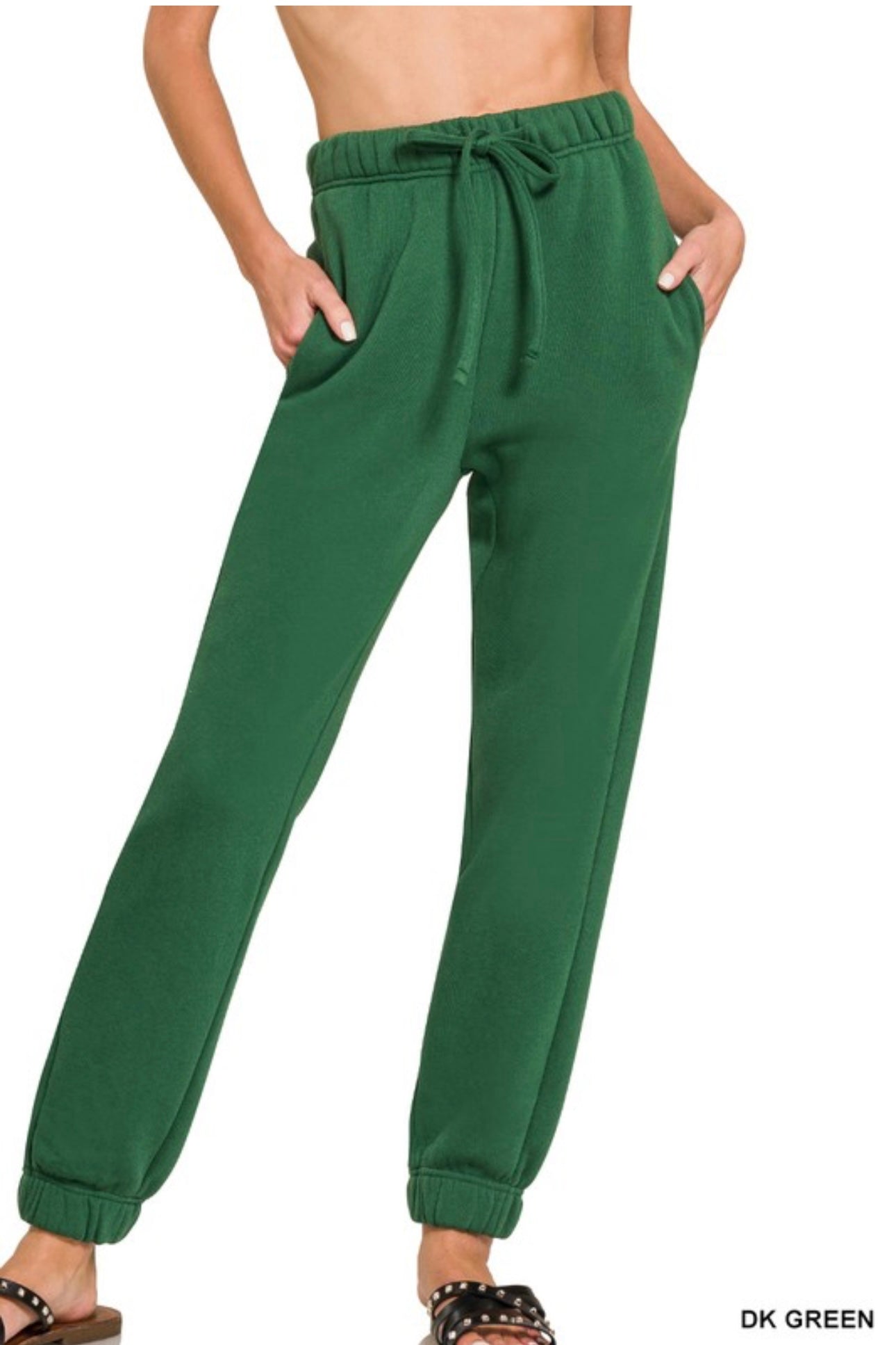 French Terry Dark green joggers