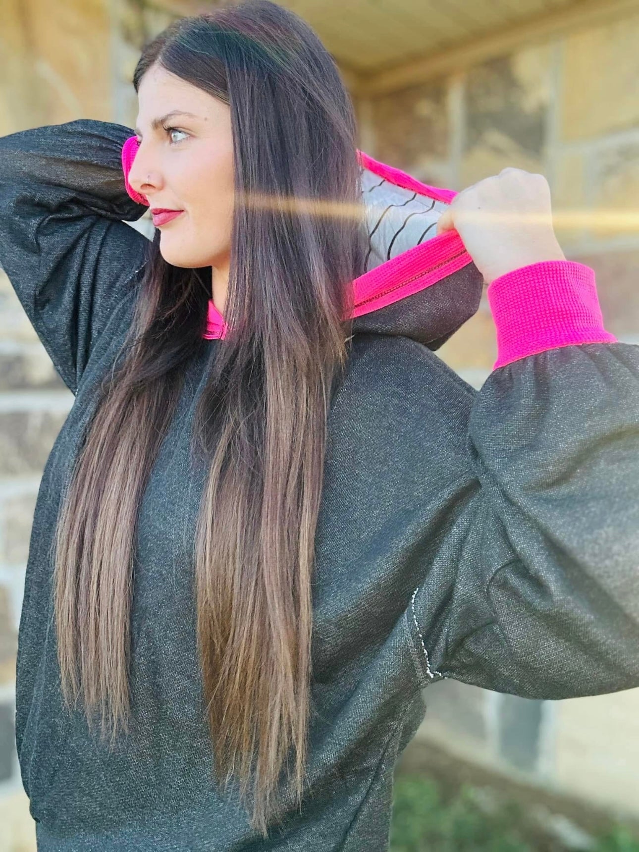 Black/Pink hoodie