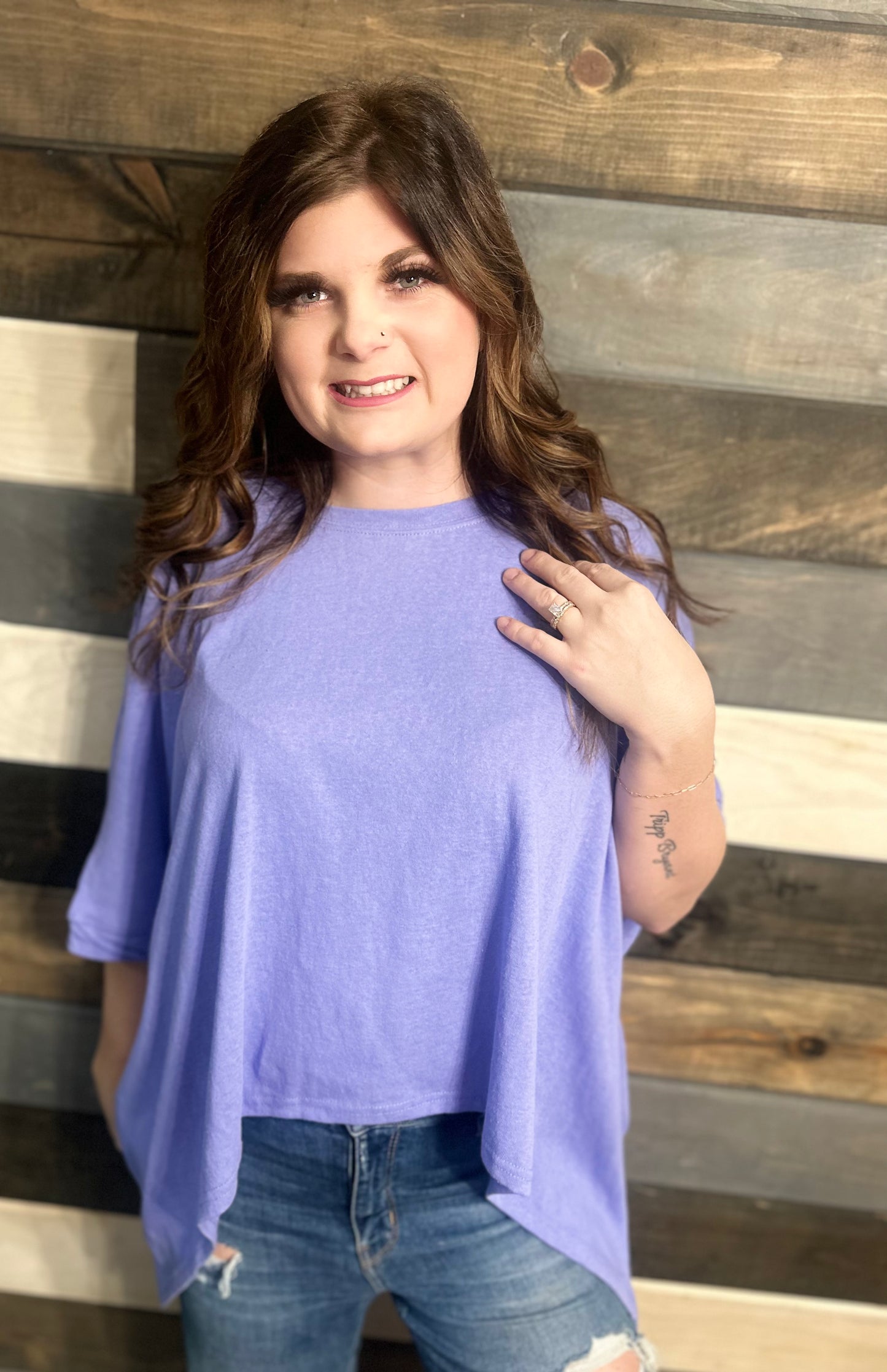 Purple oversized top