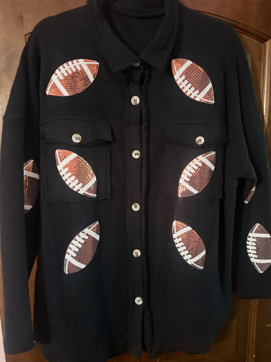 Football sequin Shacket