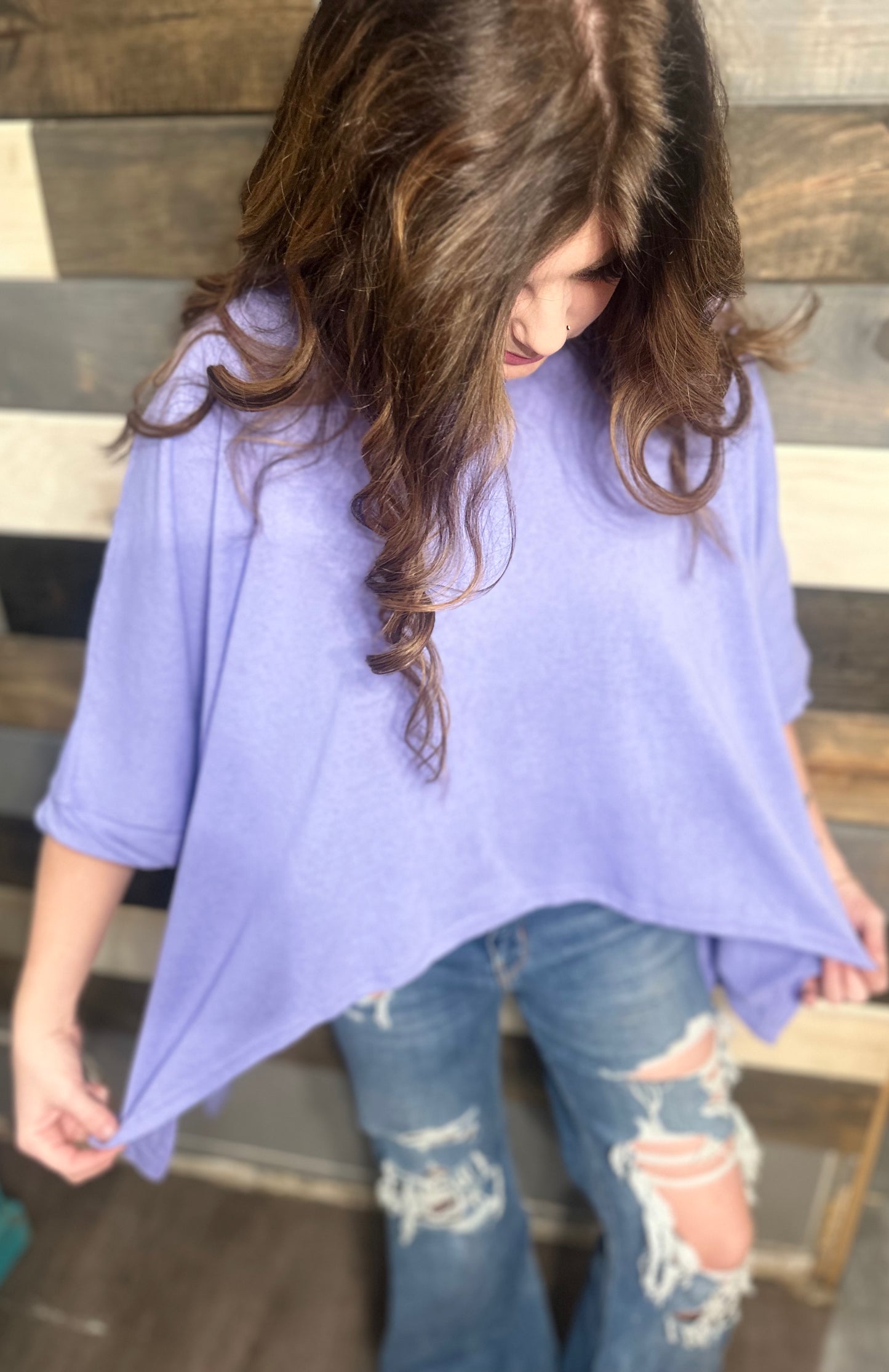 Purple oversized top